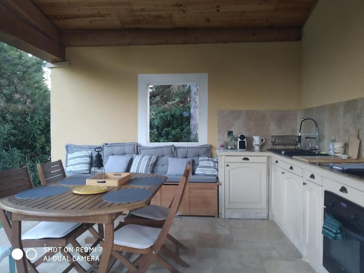 Proche Uzes Petit Gite Avec Grande Cuisine D'Ete Et Piscine Saint-Siffret Ngoại thất bức ảnh
