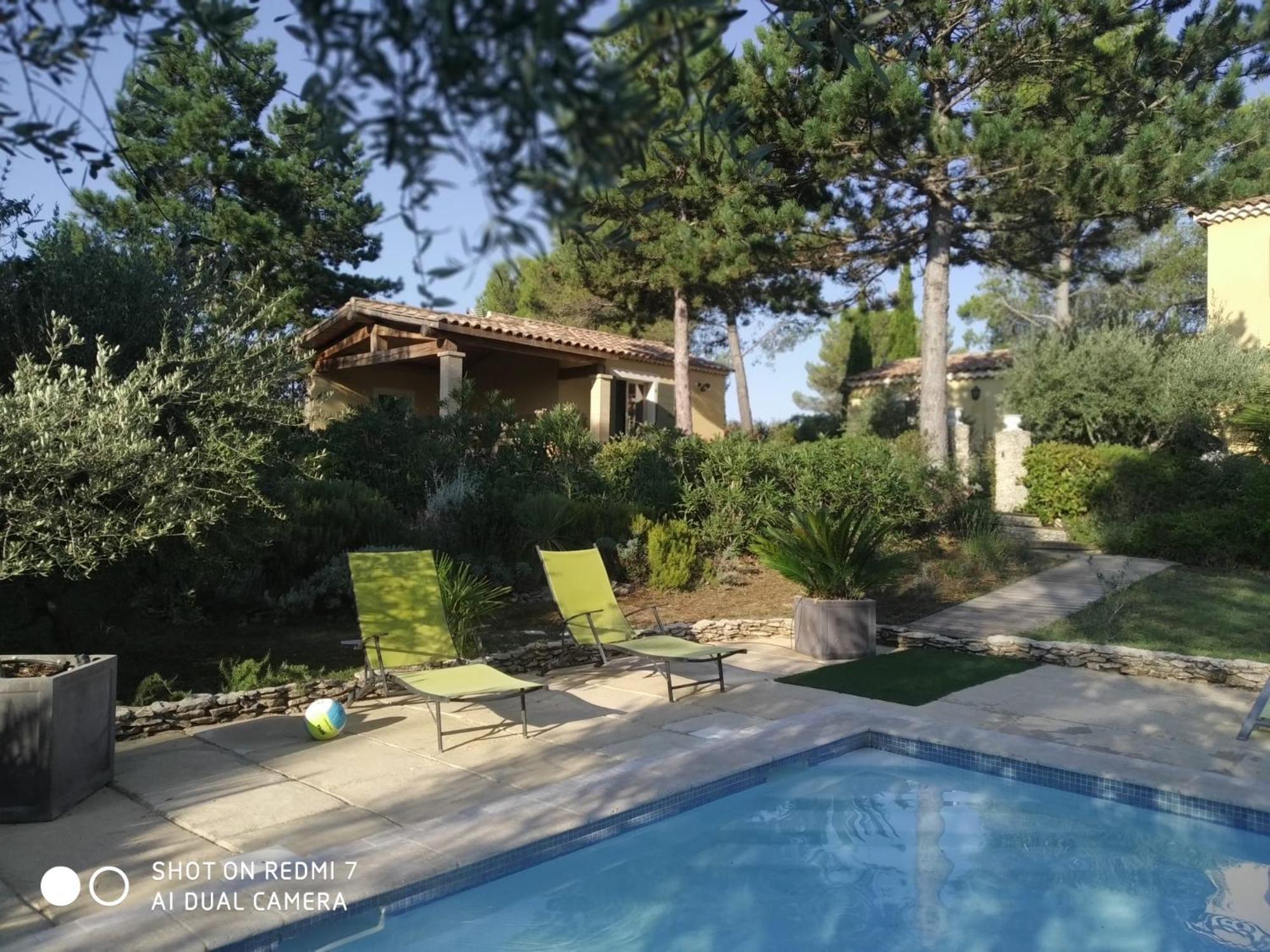 Proche Uzes Petit Gite Avec Grande Cuisine D'Ete Et Piscine Saint-Siffret Ngoại thất bức ảnh